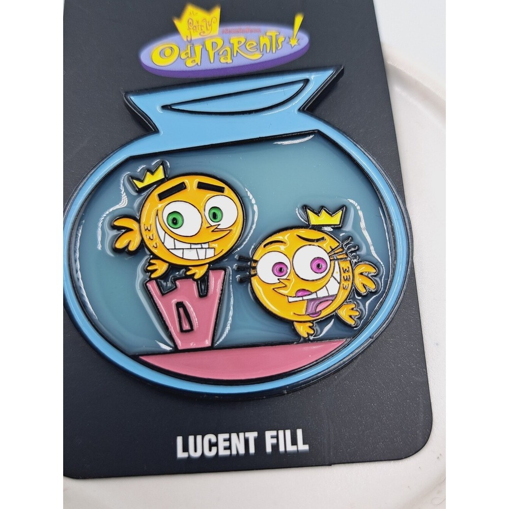 The Fairly OddParents Fishbowl Enamel Pin Cosmo & Wanda Nickelodeon Pin Trading